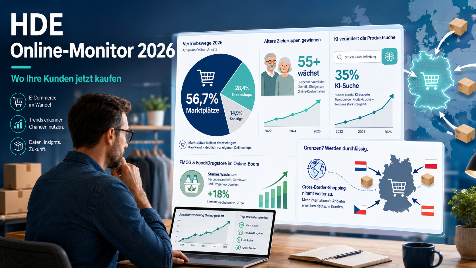HDE Online-Monitor 2026: Wo Ihre Kunden jetzt kaufen